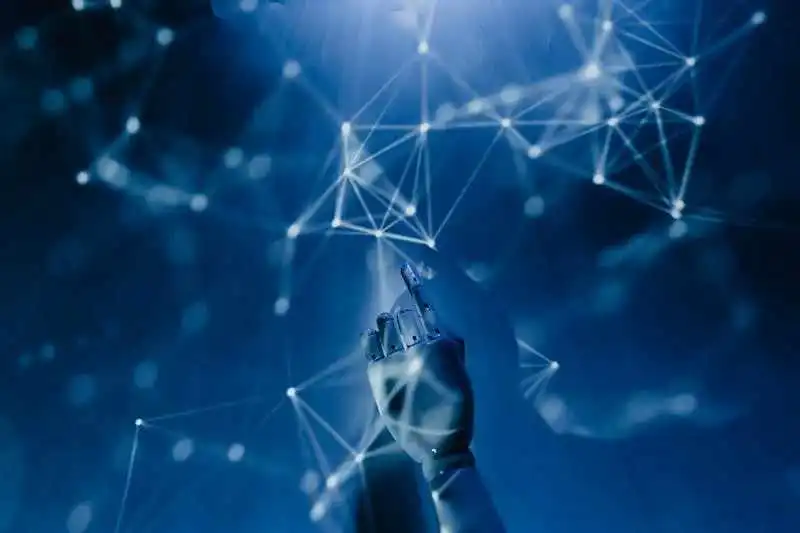 AI concept representing Search Experience Optimization, merging human-centered design with algorithmic intelligence